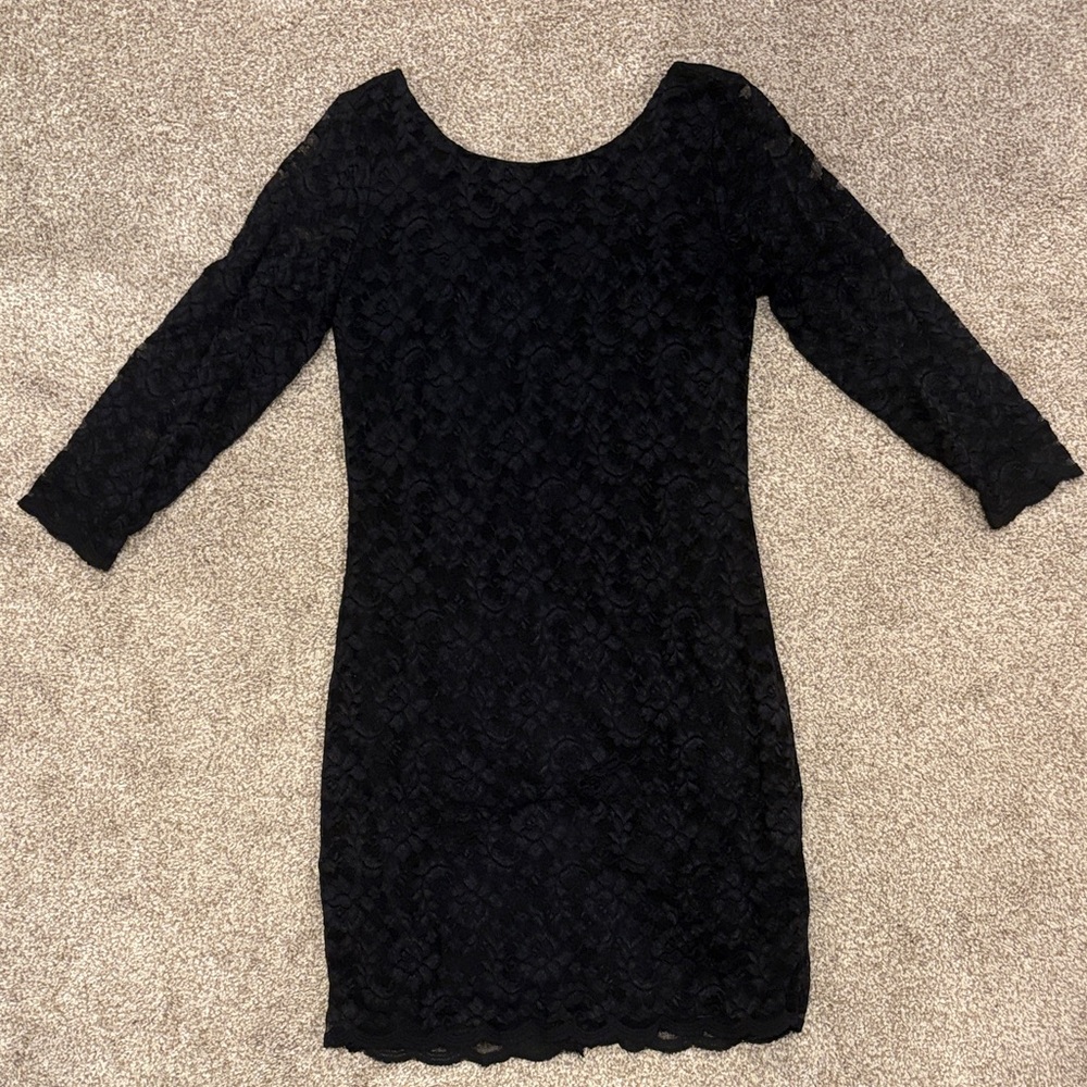 Black Lace Mini Dress